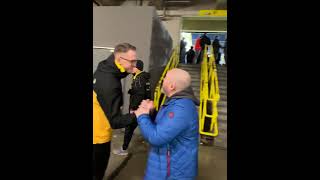 Borussia Dortmund fans congratulating Rangers fans after the game in Dortmund [upl. by Ramoj]