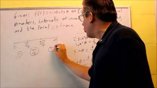 Increasing Decreasing and Local Extrema Using First Derivative Test Trig [upl. by Vincelette]