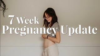 PREGNANCY AFTER MISCARRIAGE  7 WEEK PREGNANCY UPDATE  BUMP SHOT  BABY 2 [upl. by Nayb325]