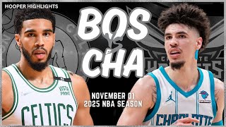 Boston Celtics vs Charlotte Hornets Full Game Highlights  Nov 1  2025 NBA Season [upl. by Lotti26]