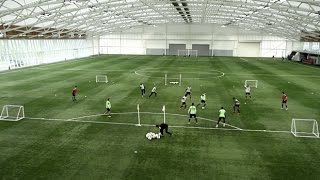 How to stretch the opposition  Soccer training drill  Nike Academy [upl. by Gavrielle620]