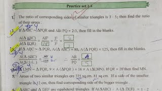 Similarity Practice set 14 part 2 class 10 SSC Maths2 Geometry Maharashtra board New syllabus [upl. by Aillil416]