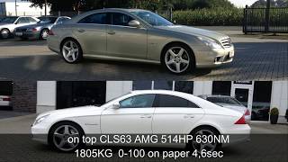 CLS63 AMG VS CLS 55 AMG 0200KPH acceleration JMSpeedshop [upl. by Iroj791]