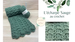 Comment réaliser une écharpe moelleuse au crochet  Lécharpe Sauge [upl. by Anora]