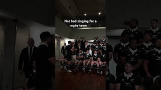 Aotearoa 🎶 allblacks rugbyunion teamphoto maori rugby singing [upl. by Spiegelman]