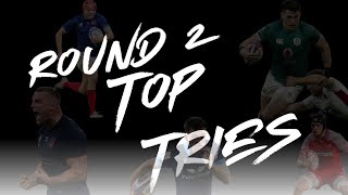 2024 SIX NATIONS ROUND 2 TOP TRIES [upl. by Kcirddehs]