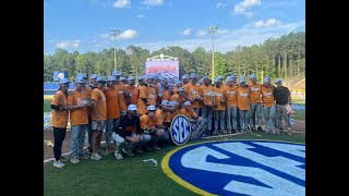 Tennessee Baseball Celebrates Winning the SEC Tournament Championship [upl. by Esorlatsyrc]