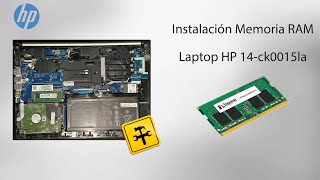 Instalación Memoria RAM en Laptop HP 14ck0015la laptophp mantenimiento kingston [upl. by Llesram]