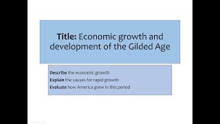 USA Economic Growth  Gilded Age AQA History [upl. by Cheffetz]