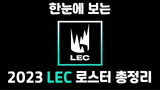 싱글벙글 2023 LEC 스토브리그 최종 정리 [upl. by Aryek]