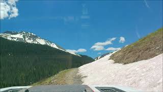 Driving South Mineral Creek Road Silverton Colorado with views of several waterfalls [upl. by Akkeber877]