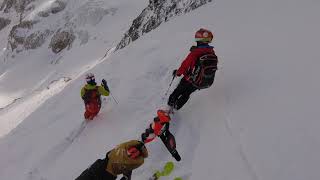 La Grave Trifides 2 Couloir March 2019 [upl. by Eadahs]