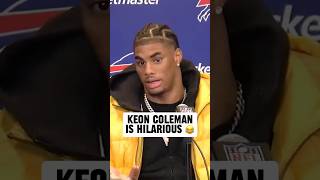 New Bills rookie WR Keon Colemans first press conference is comedy 😂 via wkbwbuffalo [upl. by Virgie219]