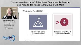 “Inadequate Response” Suboptimal Treatment Resistance amp Pseudo Resistance in Individuals with MDD [upl. by Trauts243]