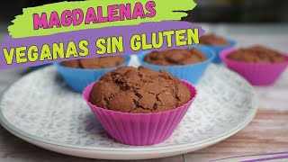 MAGDALENAS VEGANAS Fáciles y rápidas ¡SIN GLUTEN [upl. by Suisyola142]