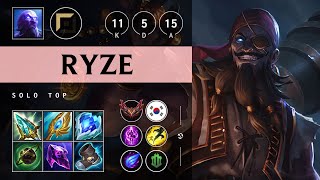 Ryze Top vs Irelia Godlike  KR Grandmaster Patch 1422 [upl. by Llirrem]