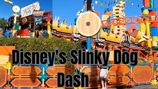 Slinky Dog Dash Rollercoaster at Disneys Hollywood StudiosWalt Disney World [upl. by Bathsheba]