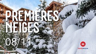 Les Menuires  Premières neiges dans la station [upl. by Frazer]