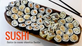 SUSHI FATTO IN CASA  RICETTE DI GABRI Kitchen Brasita [upl. by Olaznog]