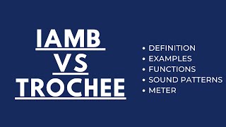 Iamb and trochee  Difference between Iamb and trochee  Meter [upl. by Nile225]