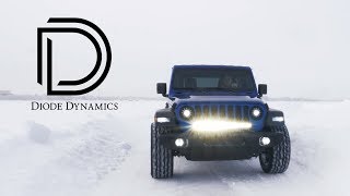 Diode Dynamics LED Light Bar for 2018 Jeep Wrangler JL  Stage Series Bumper Mount [upl. by Aile]