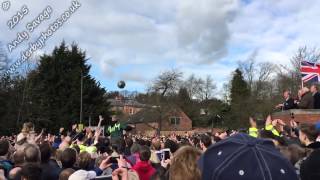 Ashbourne Shrovetide Football 2015 turning up the ball in Slow Motion [upl. by Venezia]