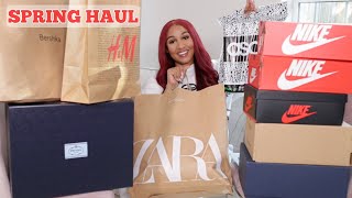 HUGE SPRING 2021 HAUL FARFETCH ZARA ASOS NIKE BERSHKA amp MORE  SHERLINA NYM [upl. by Belford]