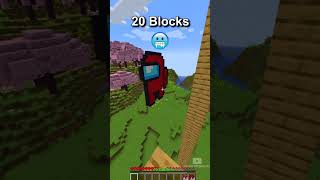 Minecraft 1 Block vs 1000 Blocks Jump 😰😰😰 [upl. by Ellenar]