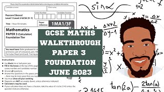 GCSE Maths  Foundation  Paper 3 Walkthrough  June 2023  Edexcel AQA OCR  MathsWithDan [upl. by Niraa]