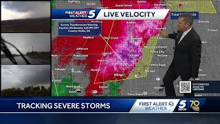 Update Tracking storms moving across Oklahoma on Wednesday [upl. by Orly]