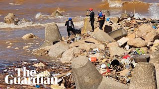 Libya bodies pulled from sea as country reels from deadly flooding [upl. by Serafine144]