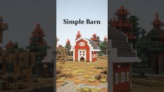 Simple Minecraft Barn minecraft minecraftguide minecraftbuilds minecraftinspiration [upl. by Onia]