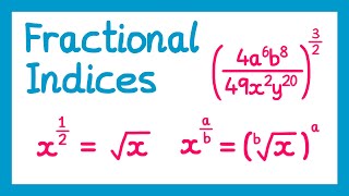 Fractional Indices  GCSE Higher Maths [upl. by Poul]