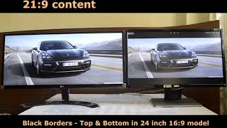 29 inch vs 24 inch  Ultrawide vs 169 Monitor size comparison [upl. by Leland]