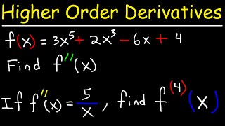 Higher Order Derivatives [upl. by Erimahs]