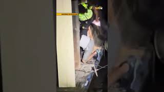 Video footage shows a drunk Maccabi Tel Aviv FC fan falling into the canal during arrest chase [upl. by Courtund]