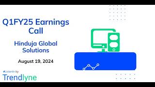 Hinduja Global Solutions Earnings Call for Q1FY25 [upl. by Naesyar274]