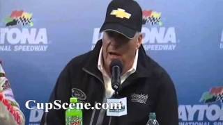 2014 NASCAR Daytona 500 Post Race Dale Earnhardt Jr Steve Letarte Rick Hendrick Part 1 [upl. by Adihaj]