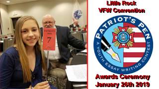 VFW Patriot Pen AR State Champion Katelyn King of Butterfield Trail Middle School VFW Post 1322 [upl. by Shepard]