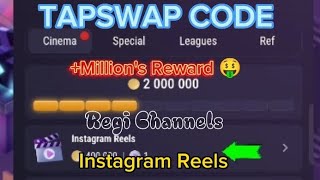 How To Make Money With Instagram Reels  Tapswap Video Code  Instagram Reels [upl. by Pacian]