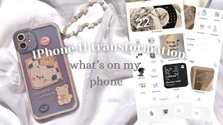 What’s on my phone in 2023🧸 phone transformation iPhone 11 favorite apps aesthetic [upl. by Eeliak]