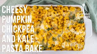 Cheesy Pumpkin Chickpea and Kale Pasta Bake  EG13 Ep80 [upl. by Normand]