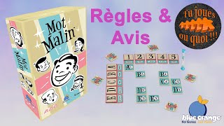 Mots malins règles et avis [upl. by Naitsabes]