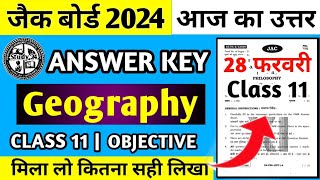 Answer key Geography Class 11 Jac Board 2024  Jac Board Class 11 Geography Answer Key [upl. by Annoyk]