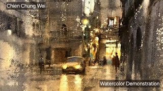 Chien Chung Wei s WATERCOLOR LESSON A Part of Watercolour Demonstration 簡忠威水彩畫示範 [upl. by Bucky490]