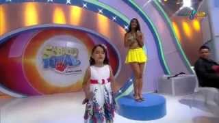 Sábado Total Lavínia a mini Laura Pausini canta Speranza [upl. by Stanford]