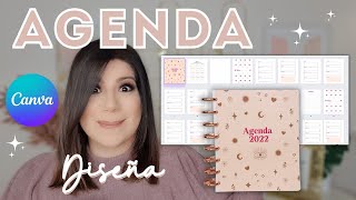 CREA tu propia AGENDA en CANVA ⭐️ Te regalo la plantilla [upl. by Saraiya]