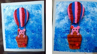 Canvas painting with clay ll Easy clay canvas idea ll clay crafts ideas ll [upl. by Kwok]