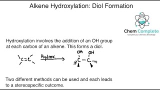 Alkene Hydroxylation Diol Formation [upl. by Miof Mela]