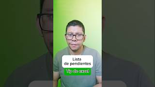 Lista de pendientes en excel excel exceltips android windows tecnologia tips tutorial [upl. by Ariahay]